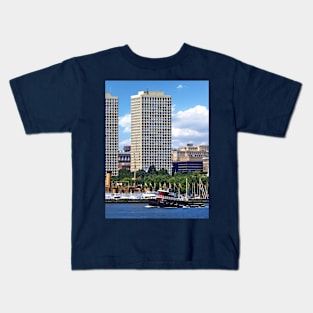 Philadelphia PA - Tugboat by Philadelphia Skyline Kids T-Shirt